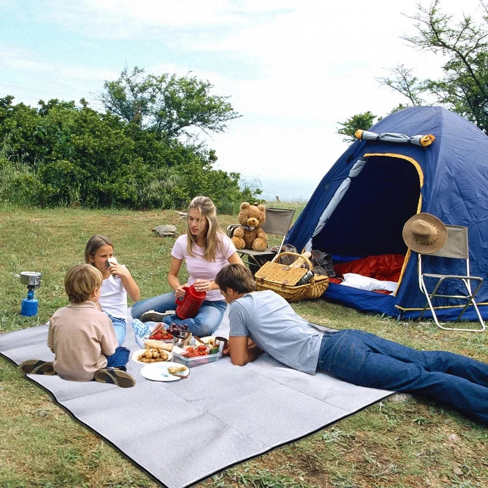 Aluminum Foil Picnic Mat, Outdoor Portable Tent Mat, Double-Sided Moisture-Proof Mat, Beach Picnic Party, Thermal Insulation Mat