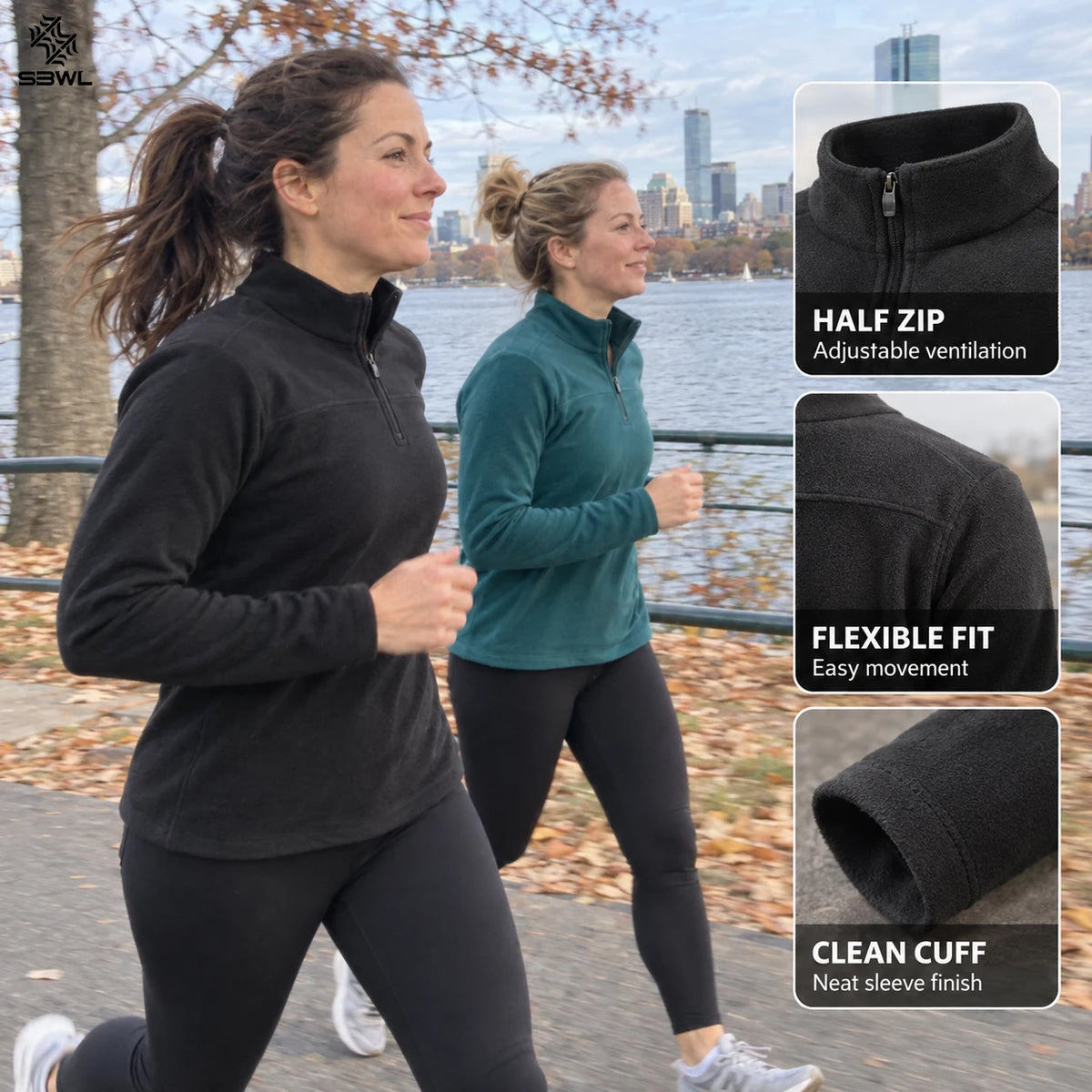 SBWL 2026 Woman's new autumn/winter Outdoor sports warm long-sleeved T-shirt Fashion casual sports high-quality jacket Tops