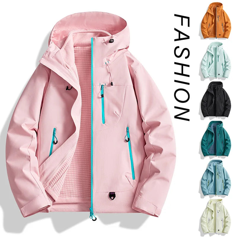 Outdoor Three-In-One Two-Piece Jacket Windproof Waterproof Couple Hiking Suit Outdoor Men And Women's Suit