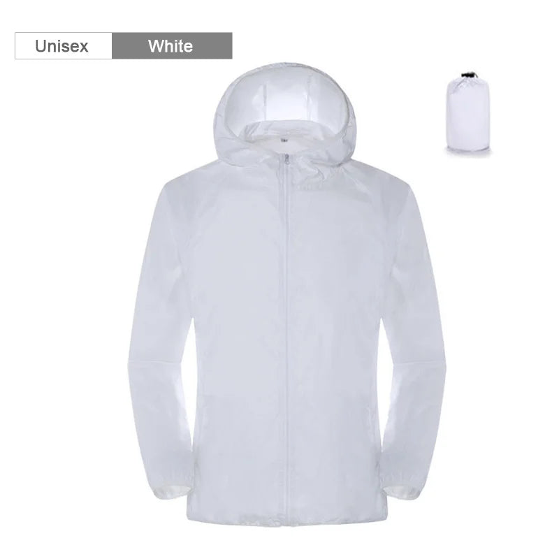 Camping Waterproof Jacket Men Women Windbreaker Men Raincoat Rain Jacket Men Waterproof Hiking Climbing Clothes Sun Protection