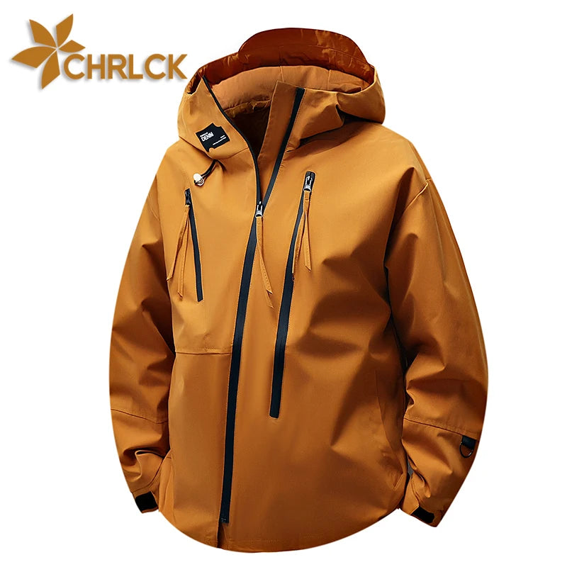 CHRLCK Men Women Waterproof Hiking Jackets Spring Autumn Windproof Windbreaker Unisex Camping Climbing Trekking Outdoor Jacket