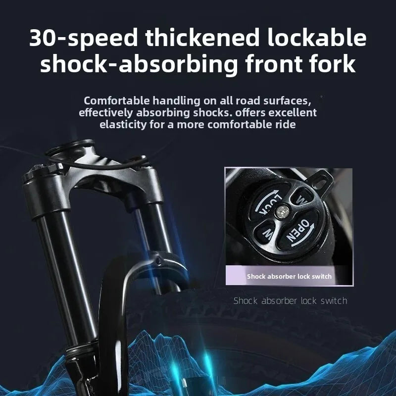 Mountain Bike Mens Adult Dual Suspension Disc Brake Gear Off Road AM Racing Bicycle Mountain Bike Road Bike Travel Bicycle