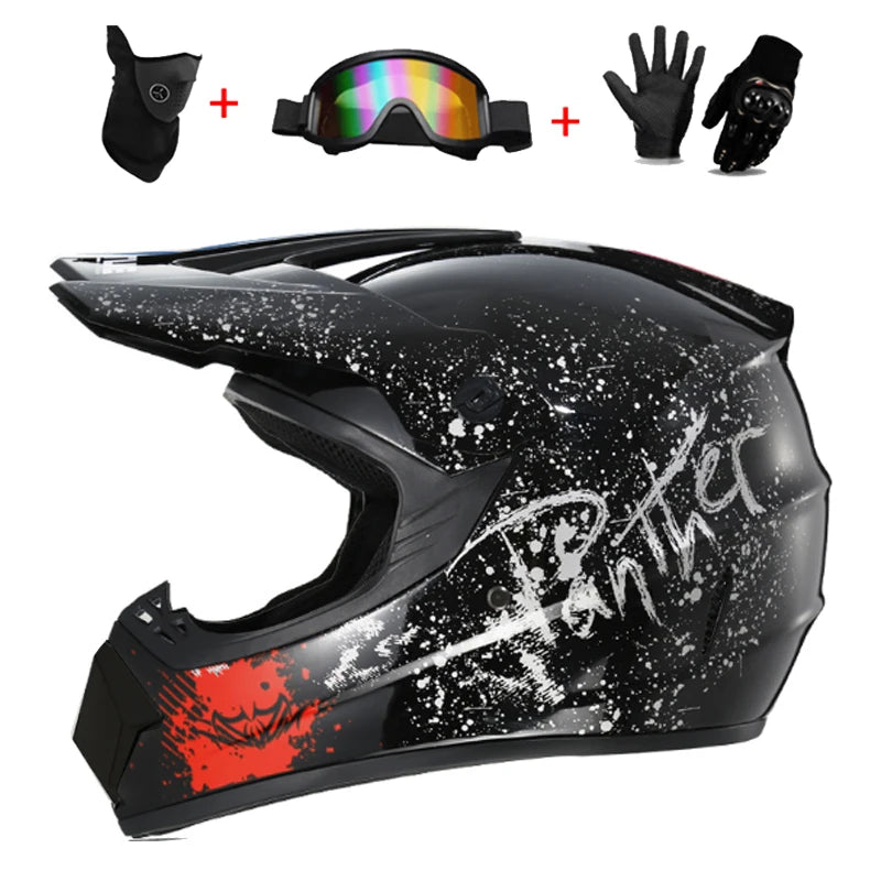 Motocross Youth Kids Child full Helmet Children Helmets motorcycle Casco Moto Off-road Goggles Gloves Protective Cycling Casque