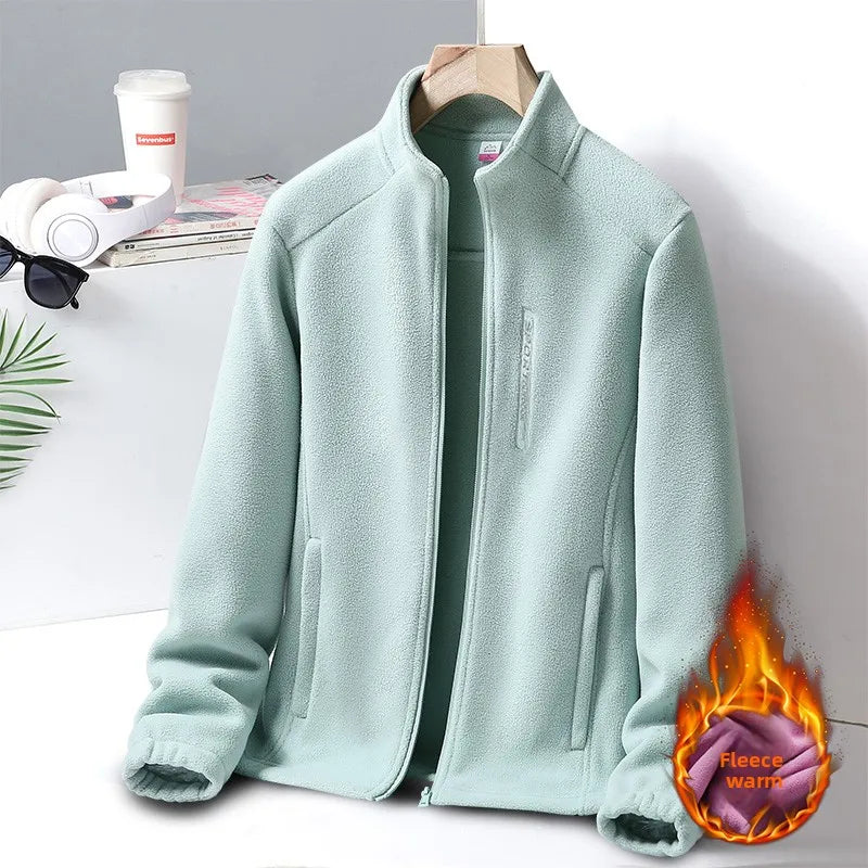 High Quality Comfortable Windproof Warm Fleece Jacket for Winter Outdoor Wear Fashionable Versatile Breathable Trendy Couple Top