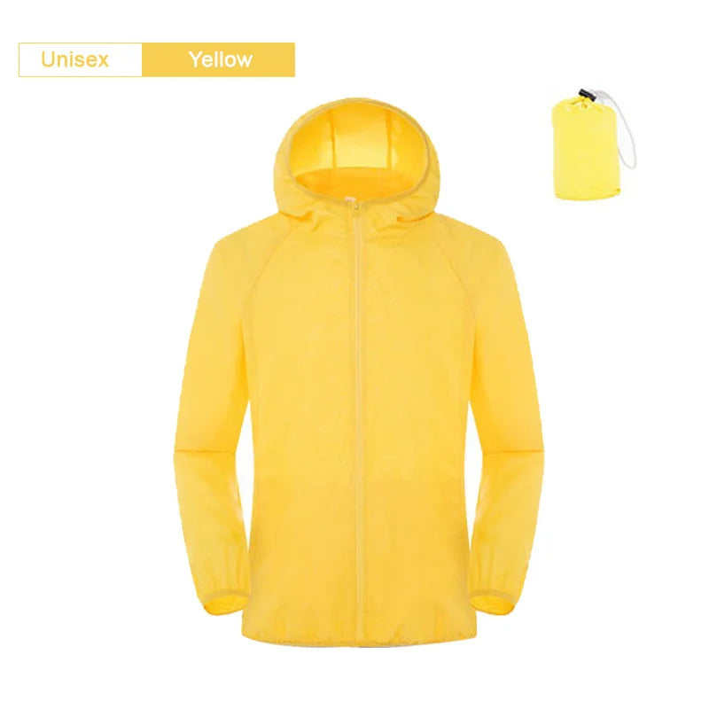 Camping Waterproof Jacket Men Women Windbreaker Men Raincoat Rain Jacket Men Waterproof Hiking Climbing Clothes Sun Protection