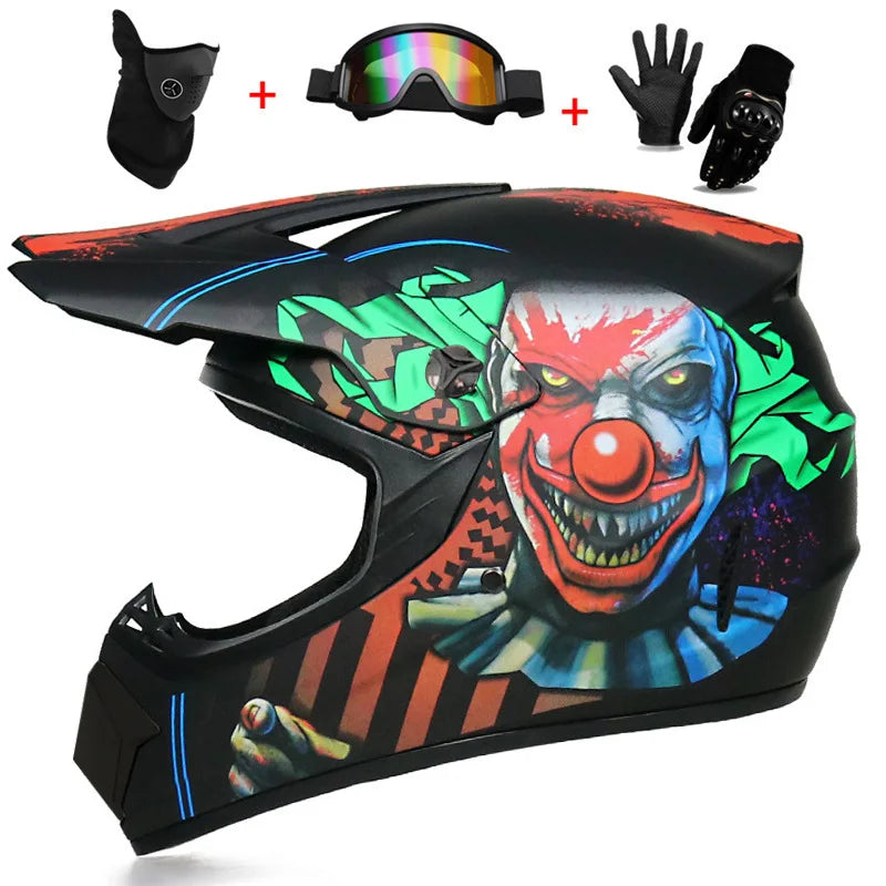 Motocross Youth Kids Child full Helmet Children Helmets motorcycle Casco Moto Off-road Goggles Gloves Protective Cycling Casque