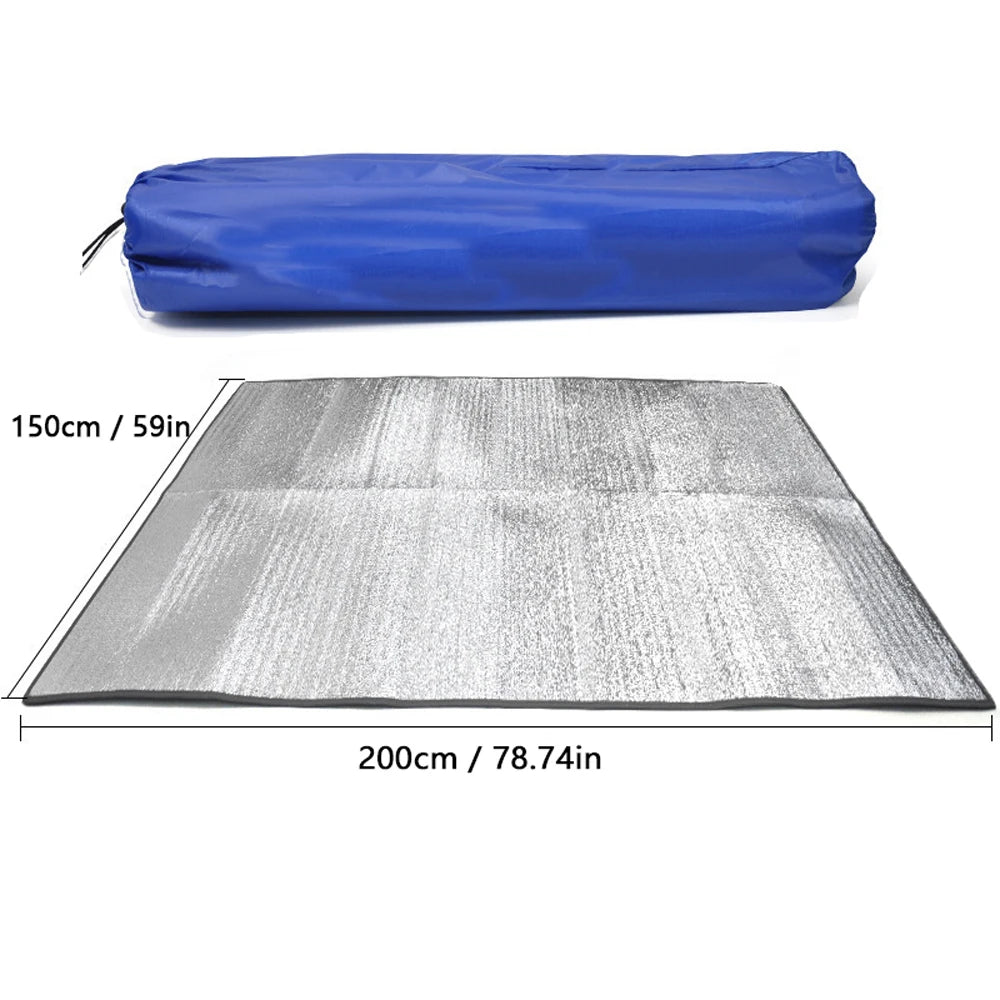 Aluminum Foil Picnic Mat, Outdoor Portable Tent Mat, Double-Sided Moisture-Proof Mat, Beach Picnic Party, Thermal Insulation Mat