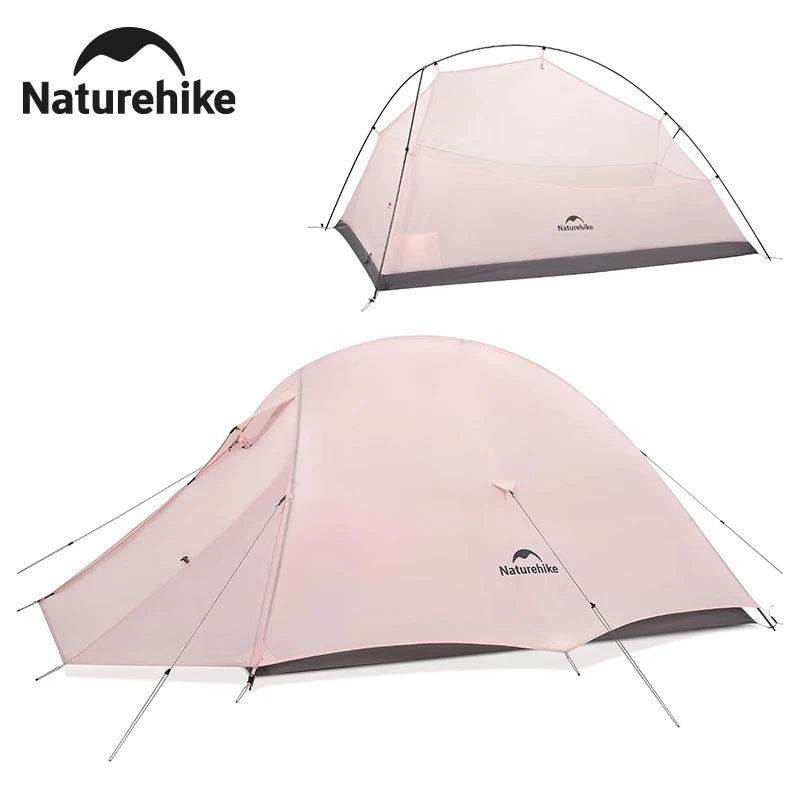 Naturehike New Camping Tent 1 2Person Lightweight Waterproof Backpacking Tent with Footprint Portable Outdoor Hiking Tent