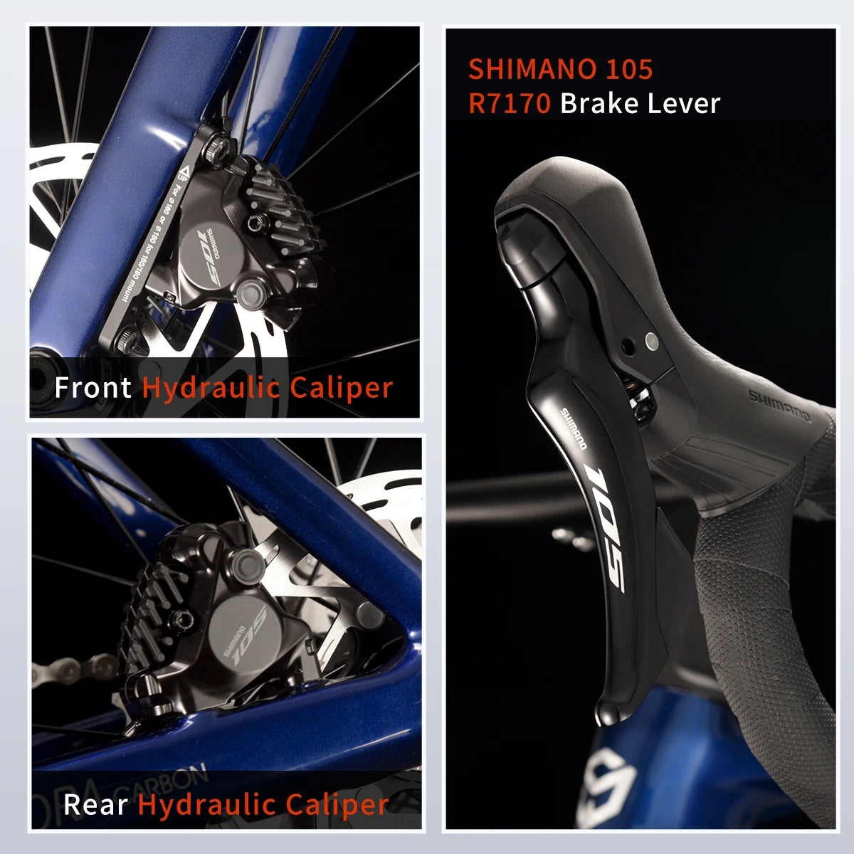 SAVA NEW A7L /A7L Pro Carbon Road Bike, Adult Racing Bike, Equipped With Shimano 105 R7100, 24-Speed Hydraulic Brakes