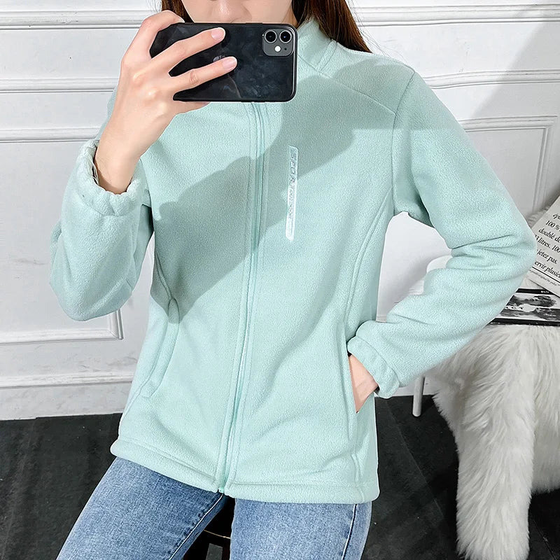 High Quality Comfortable Windproof Warm Fleece Jacket for Winter Outdoor Wear Fashionable Versatile Breathable Trendy Couple Top