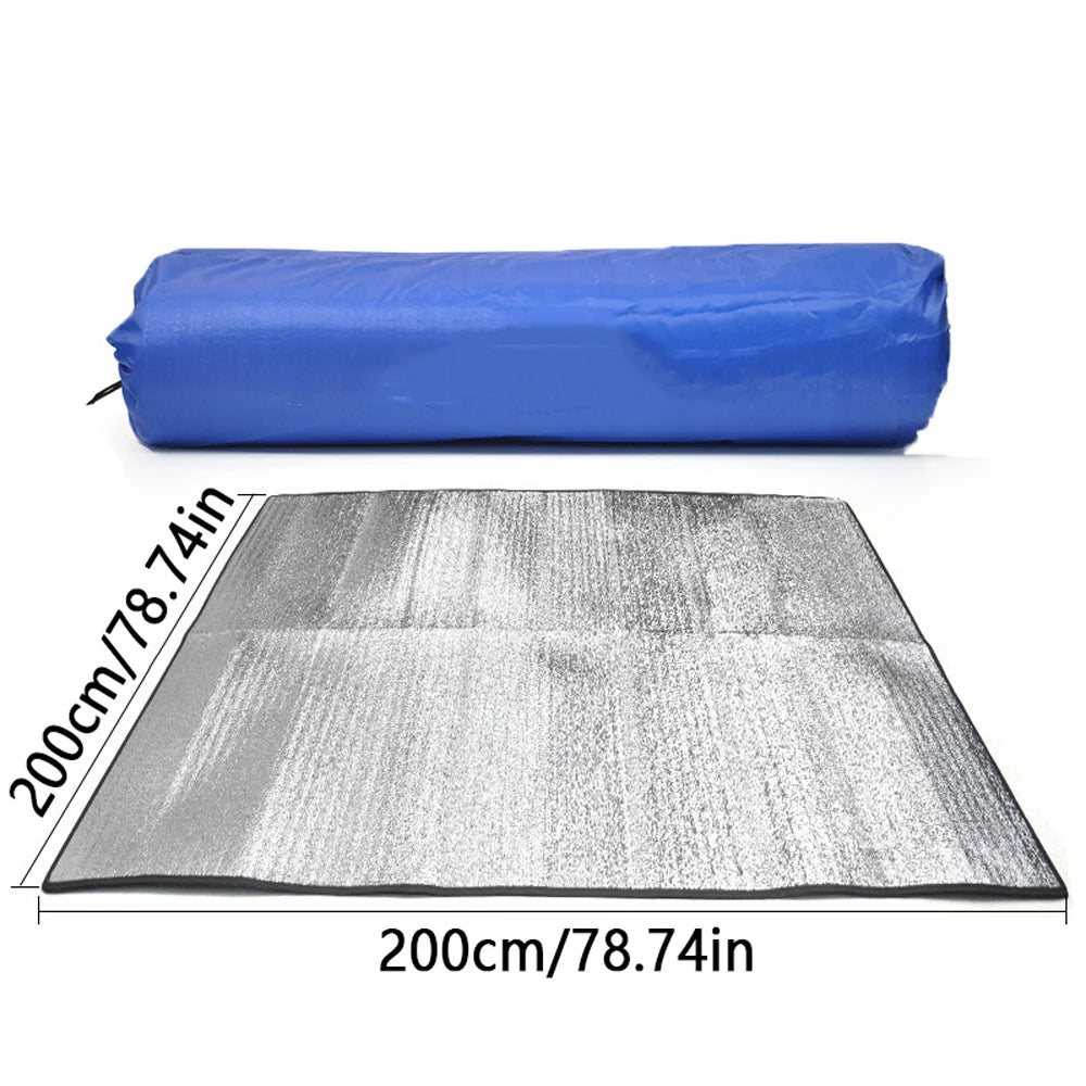 Aluminum Foil Picnic Mat, Outdoor Portable Tent Mat, Double-Sided Moisture-Proof Mat, Beach Picnic Party, Thermal Insulation Mat