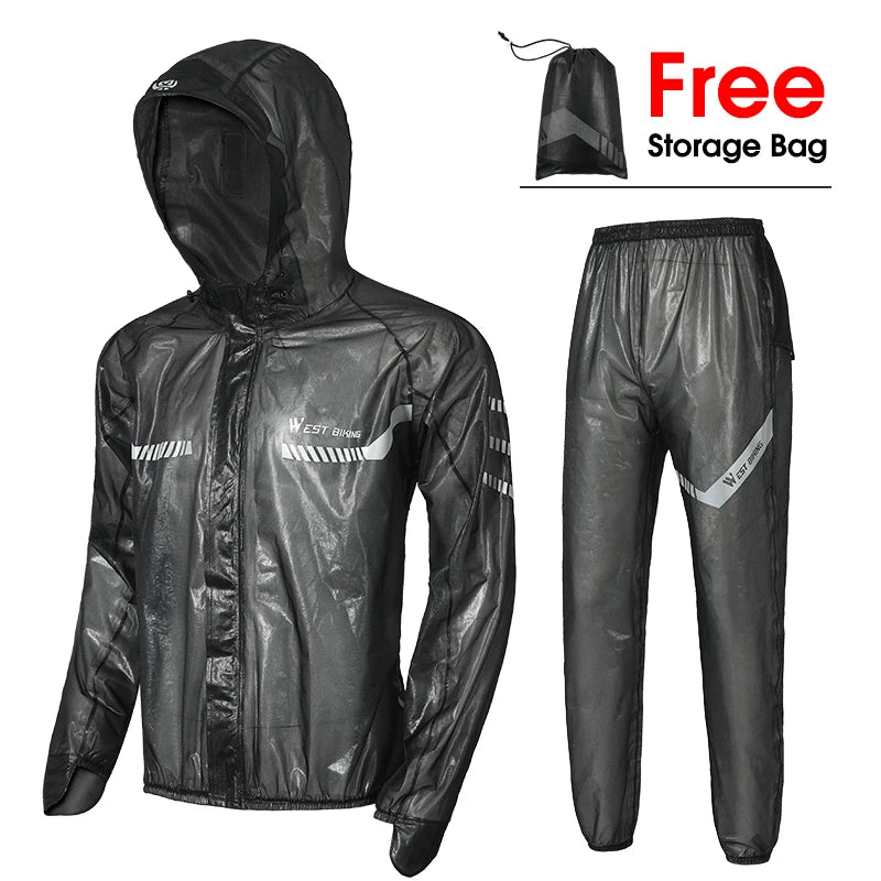 WEST BIKING Waterproof Cycling Raincoat Reflective MTB Road Bike Jacket Electric For Men And Women Bicycle Sport Clothing