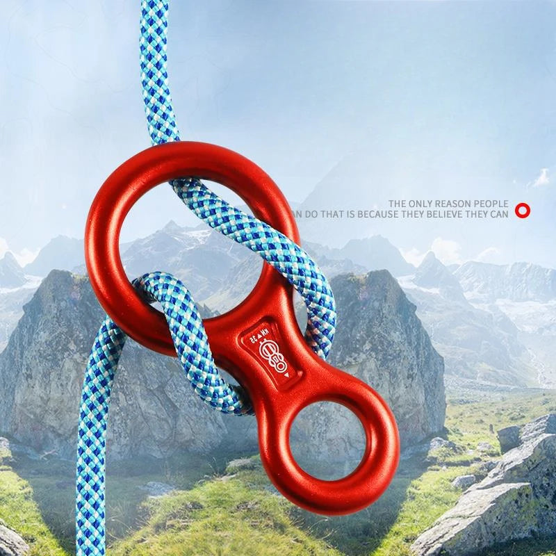Rugged 35KN climbing camp Big Bend ear rigging Climbing Adventure rope gear aluminum alloy outdoor climbing fast climbing abseil