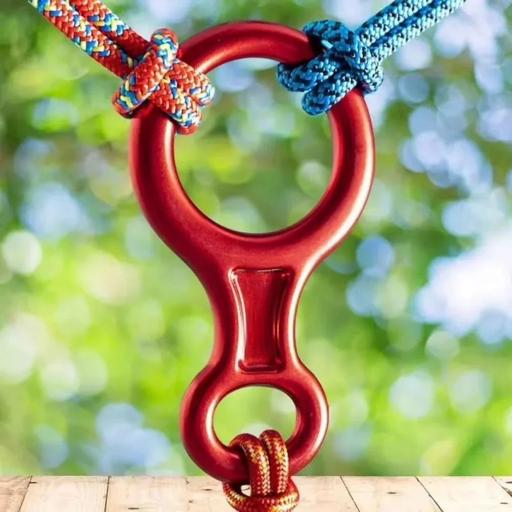 Rugged 35KN climbing camp Big Bend ear rigging Climbing Adventure rope gear aluminum alloy outdoor climbing fast climbing abseil
