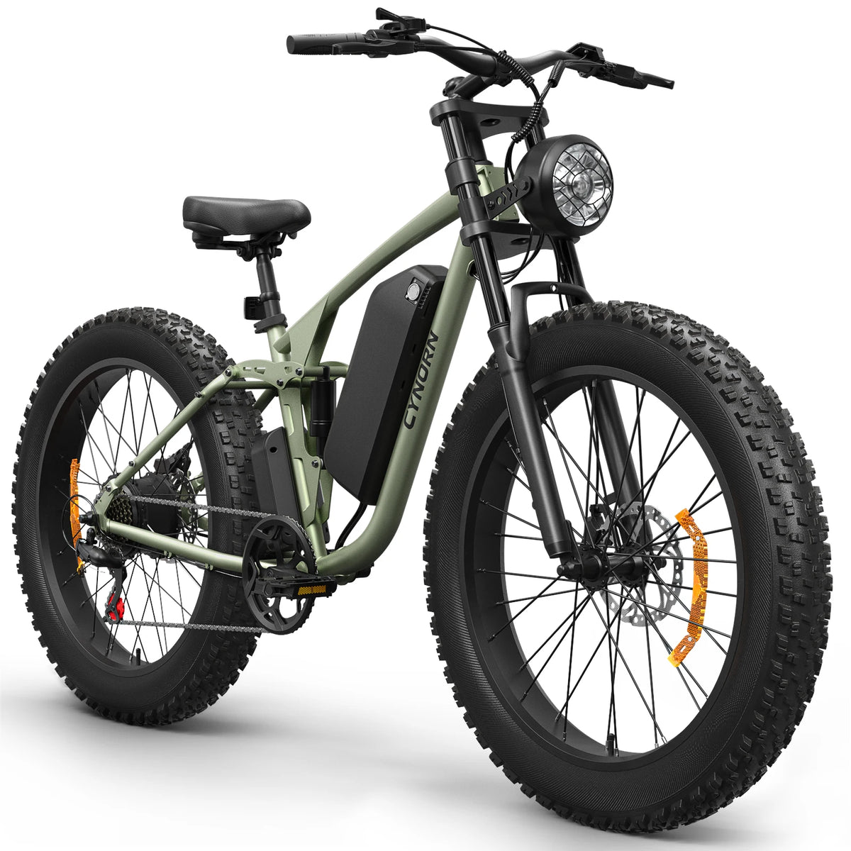 3000W Peak Electric Bike for Adults, 20 MPH Max Speed, 26" Adult Fat Tire E-Mountain Bike, 48V 20Ah Battery, Up to 70 Miles Range, 7-Speed, Full Suspension Off-Road E-Bike, 1-Year Warranty