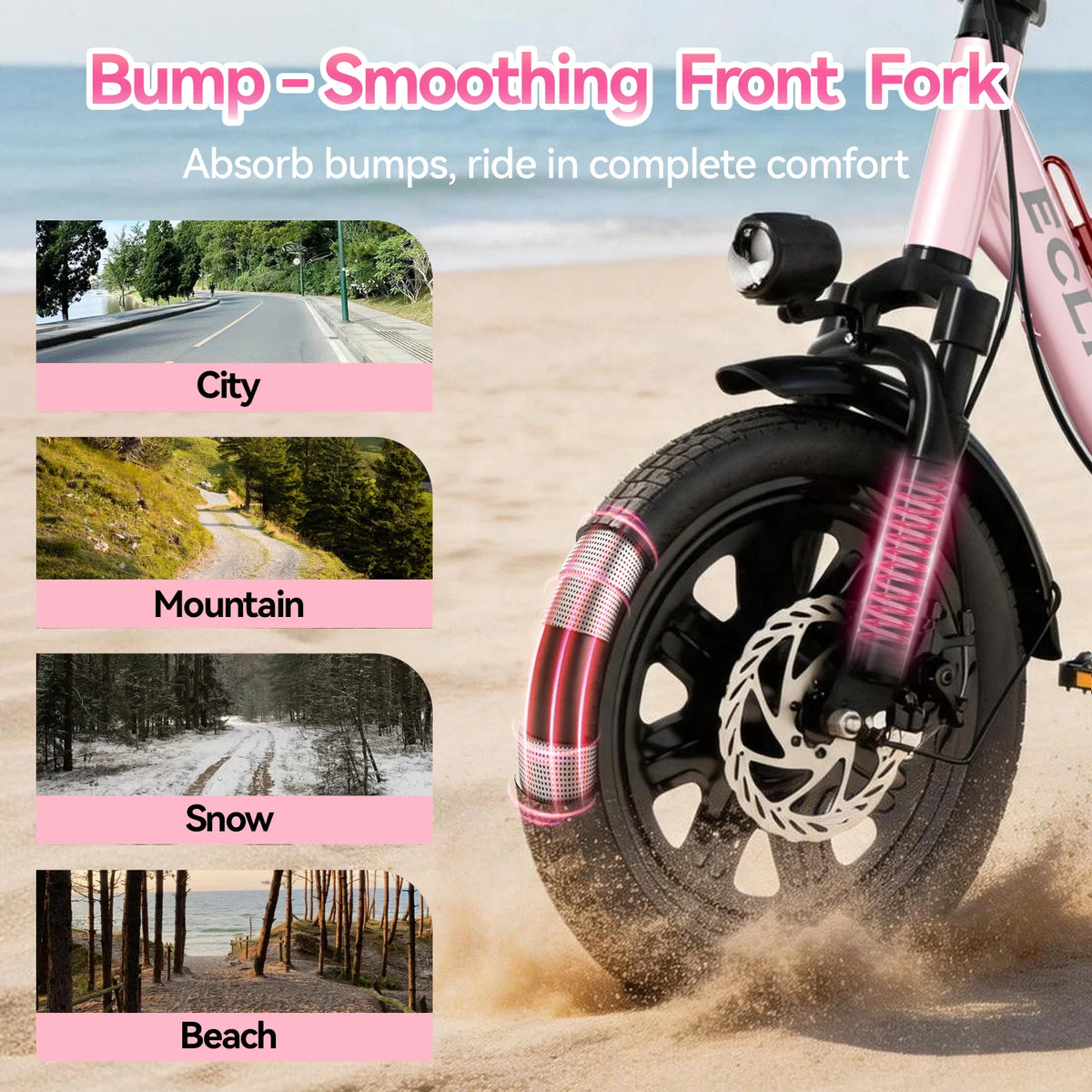 Folding Electric Bike, Electric Bicycle with 48V 14AH Removable Battery,  Electric Bike for Adults Teens,16'' Ebike