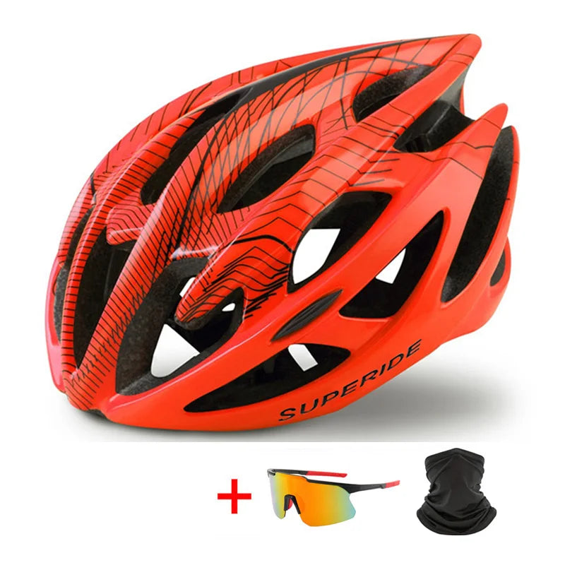 SUPERIDE Men Women MTB Bicycle Helmet Integrally-molded Riding Cycling Helmet Sports Ultralight Road Bike Mountain Bike Helmet