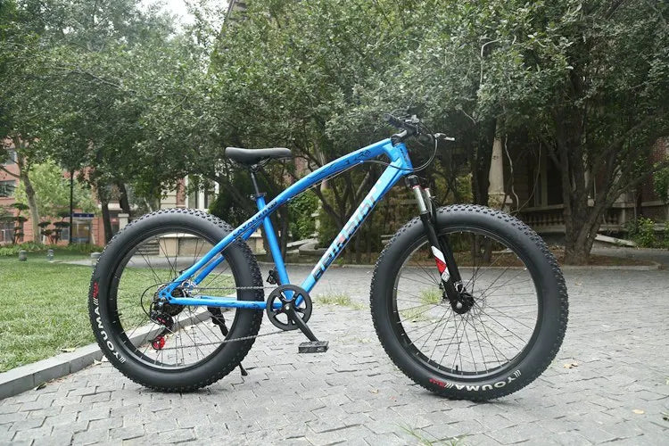 4.0 Extra Wide Fat Tire Snow Bike Variable Speed Shock Absorption Mountain Fat Bike For Sand Beach Snow Off-road Cycling Sports