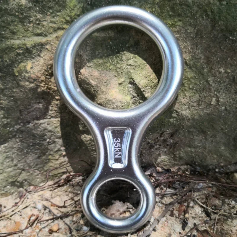 Rugged 35KN climbing camp Big Bend ear rigging Climbing Adventure rope gear aluminum alloy outdoor climbing fast climbing abseil