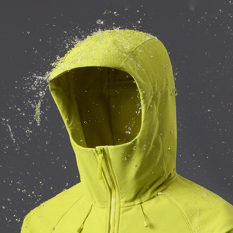 JNLN Men Women Waterproof Soft Shell Jacket Windproof Warm Fleece Rain Coat Unisex Hiking Climbing Trekking Outdoor Windbreaker