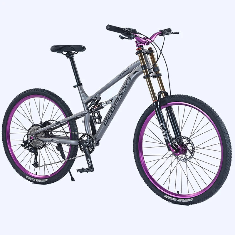 Aluminum Alloy 26/27.5 Inch Full Suspension Soft Tail Mountain Bike for Men Shock Absorbing Off Road Cycling Bicycle for Outdoor